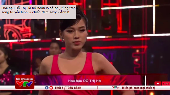 Hoa hậu Việt Nam 2020 Đỗ Thị Hà lộ hàng trên sóng trực tiếp