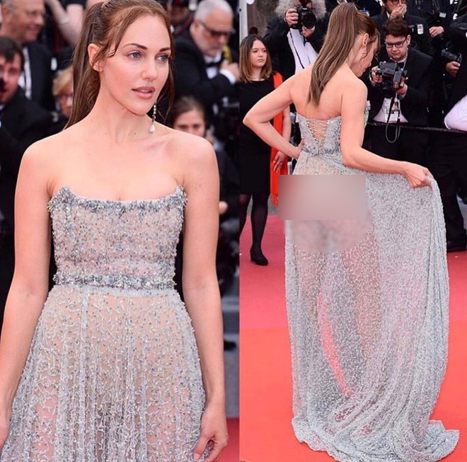 Nữ diễn viên lên thảm đỏ Cannes mà không mặc nội y